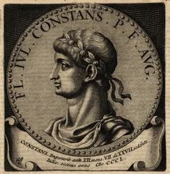 Portrait of Roman Emperor Constans I
