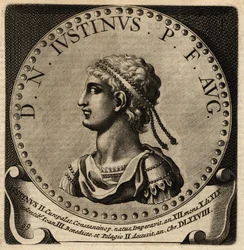 Portrait of Roman Emperor Justin II