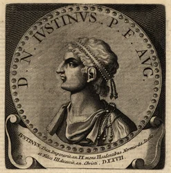 Portrait of Roman Emperor Justin I