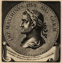 Portrait of Roman Emperor Maximinus Thrax