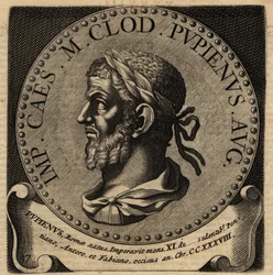 Portrait of Roman Emperor Pupienus