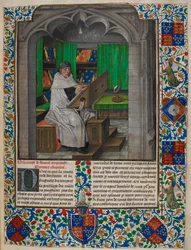 Vincent de Beauvais reading at his desk, from 