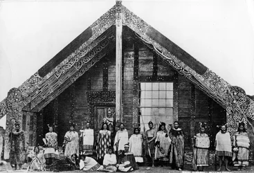 Maori Runanga or Meeting House, c.1863-80