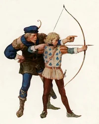 Robin Hood Trains Young Archer