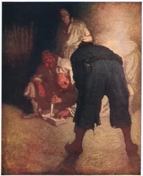 The Black Spot: About half way down the slope to the stockade, they were collected in a group