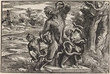 Caricature of the Laocoon Group