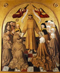 Altar Panel, St. Francis Consigns Rule to His Followers (Minor Friars and the Poor Clares)