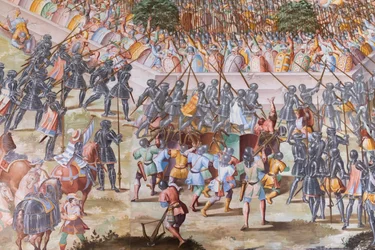 Detail of Fresco in the Hall of Battles of the 1431 Battle of La Higueruela