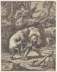 Hercules and the Nemean Lion, 1540-50
