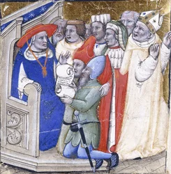 A Cardinal Sitting in Judgement upon a Bishop, Accused by Two Laymen