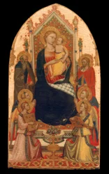 Enthroned Madonna with Angels and Saints