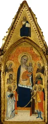 The Virgin and Child Between Angels and Six Saints