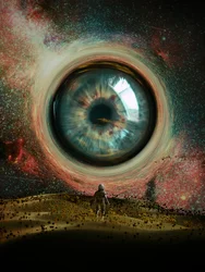 Astronaut Meets Cosmic Eye