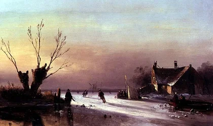 An Evening Scene on Ice