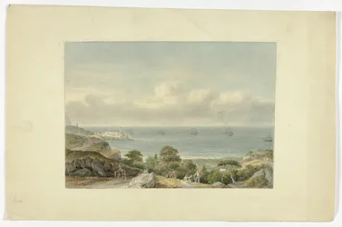Mediterranean Seascape with Port