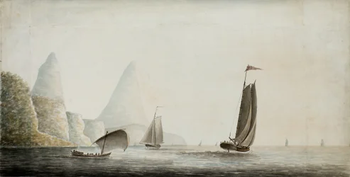 Shipping slaves off the Pitons, St. Lucia, c.1771