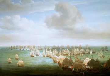 The Battle of Trafalgar, 21 October 1805, beginning of the action
