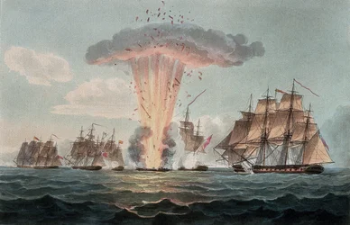 The Capture and Destruction of Four Frigates from the Spanish Treasure, off the Coast of Cadiz, on October 5