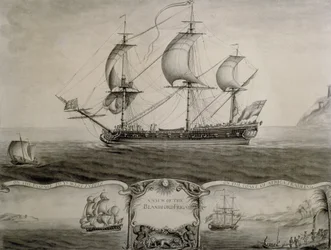 Views of the Blandford Frigate on the Passage to the West Indies and Trading on the Coast of Africa