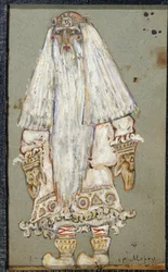 Ded Moroz (Grandfather Frost, Santa Claus). Costume Design for the Play 