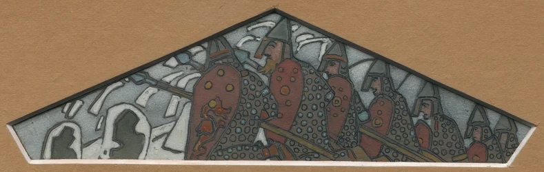 Sketch for the Rightmost Triangular Decoration of the Majolica Frieze 