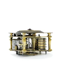 Elizabeth I engraved striking horizontal table clock, c.1590-1600