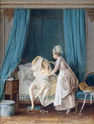 Lady Getting Out of Bed
