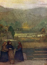 Norway: Country-Women Selling Berries on the Road to Storen