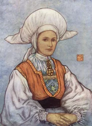 Norway: White Cap Worn in the Bergen District