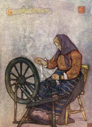 Norway: Woman Spinning, Sundalsoren