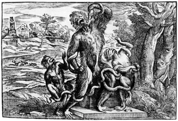 Caricature of the Laocoon Group