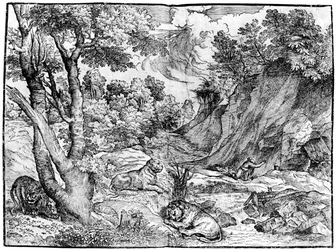 Large Landscape with St Jerome, 1937