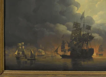 The Anglo-Dutch Fleet under Lord Exmouth and Vice Admiral Jonkheer Theodorus Frederik van Capellen Putting Out the Algerian Strongholds, 27 August 1816