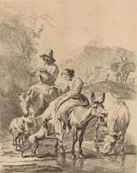 Shepherdess on a Donkey