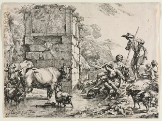 The Cow Drinking
