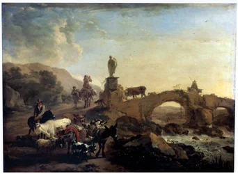 Italian Landscape with a Small Bridge, 1656