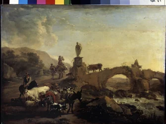 Italian Landscape with a Small Bridge