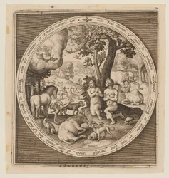 Adam and Eve in Paradise, from The Creation to the Expulsion from Paradise