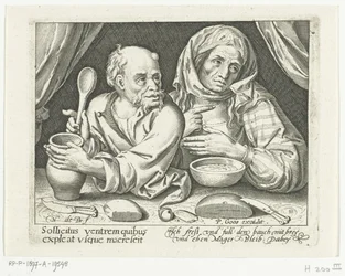 Man and Woman Eating Porridge