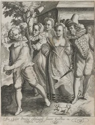 The Prodigal Son Is Expelled From a Tavern, Plate 4 from The Story of the Prodigal Son