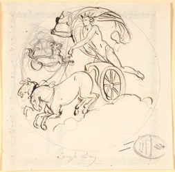 Apollo Steering His Sun Chariot Downward; Above Capricorn