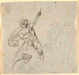 Boat with Man and Four Other Figures