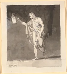 Diogenes Lighting a Lantern in the Dark