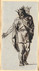 An Old Norse (?) King Figure, Standing with Crown on Head