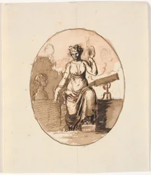 A Seated Female Figure, Allegory of Wisdom or Science
