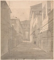 Street in an Ancient City. Perspective Study for the Painting 