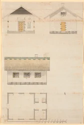 Section and Plan of a Teahouse in Sorgenfri Park
