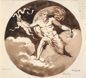 Thursday. Jupiter with Lightning in His Right Hand