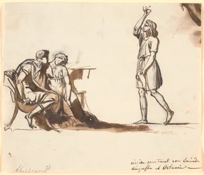 Three Figures in Antique Clothing