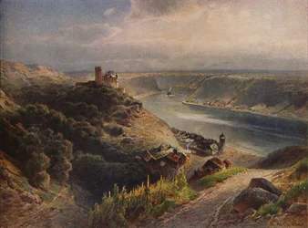 Katz Castle Overlooking Lorelei, 1923